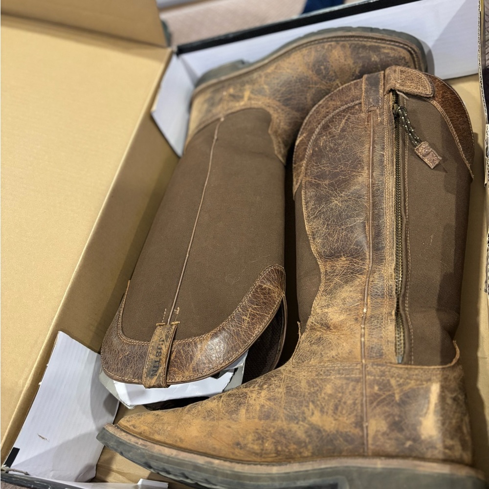 Brown Leather Justin’s Snake resistant Men's Boots - Picture 11 of 12